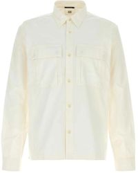 C.P. Company - Ivory Poplin Shirt - Lyst