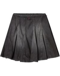 DIESEL - De-Spiki-S Denim Mini Skirt - Lyst