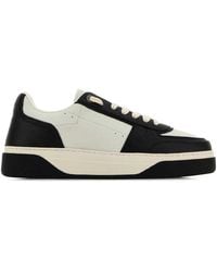 Represent - Initial Leather Low-Top Sneakers - Lyst