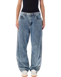adidas Originals - Adidas High-Rise Barrel-Leg Jeans - Lyst