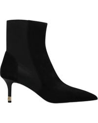 Furla - Suede Pointed-Toe Ankle Boots - Lyst