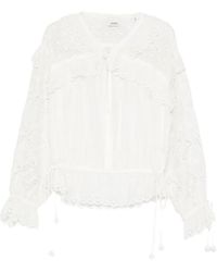 Isabel Marant - Nowana Silk Blend Blouse - Lyst