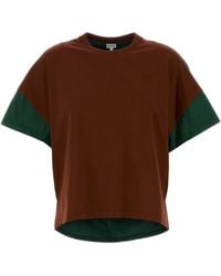 Loewe - Cotton And Silk T-Shirt - Lyst