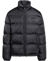 Prada - Quilted Logo-Patch Puffer Jacket - Lyst