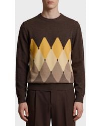 Ballantyne - Cashmere Crewneck Diamond Sweater - Lyst