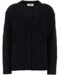 Fendi - Wool Cashmere Cardigan Sweater - Lyst