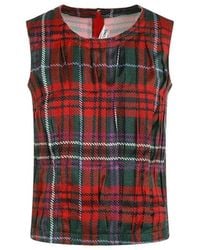 Comme des Garçons - Tartan Pleated Top - Lyst
