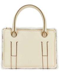 Dentro - Ivory Leather Mini Otto Handbag - Lyst