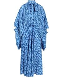 Balenciaga - Printed Dress - Lyst