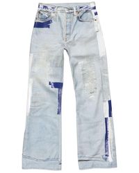 Acne Studios - Tape-Detail Distressed Jeans - Lyst