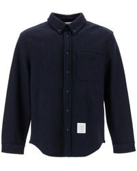 Thom Browne - Midnight Cotton Blend Oversize Shirt - Lyst