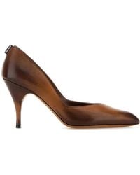 Miu Miu - Leather Pointed-Toe Pumps - Lyst