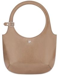 Courreges - Courregès Holy Leather Shoulder Bag With Rounded Handle - Lyst