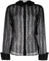 Saint Laurent - Patchwork Cotton Shirt For - Lyst