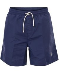 Brunello Cucinelli - Swimming Costume With Elastic And Drawstring - Lyst