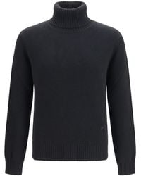 Ami Paris - Embroidered Logo High-Neck Sweater - Lyst