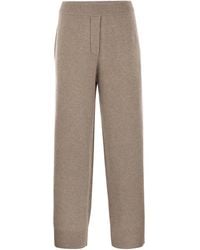 Brunello Cucinelli - English Rib Cashmere And Viscose Knit Trousers - Lyst