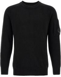 C.P. Company - 'Lambswool Grs' Sweater With Lens Detail - Lyst