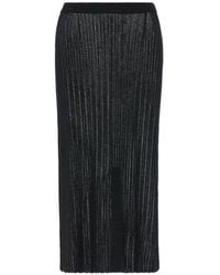 Maison Margiela - Ribbed Knit Midi Skirt - Lyst