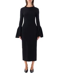 Stella McCartney - Bell Sleeve Midi Dress - Lyst