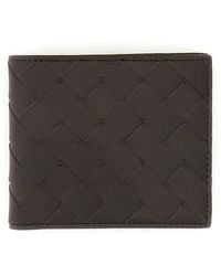 Bottega Veneta - Portafoglio Bi-Fold Con Motivo Intrecciato - Lyst