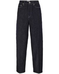 Fabiana Filippi - Wide-Leg Stretch Cotton Denim Jeans With Contrast Stitching - Lyst