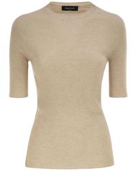 Fabiana Filippi - Ribbed Wool, Silk And Cashmere Knit Top - Lyst