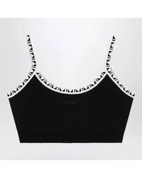 Versace - Viscose-Blend Cropped Top With Jacquard Details - Lyst