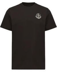 Moncler - Cotton Jersey Logo Patch T-Shirt - Lyst