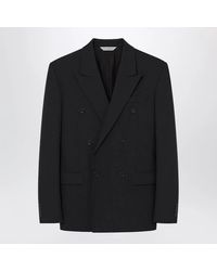 Balenciaga - Double-Breasted Tailored Wool Twill Jacket - Lyst