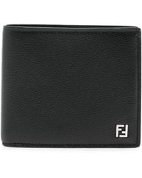 Fendi - Ff Logo Leather Bi-Fold Wallet - Lyst