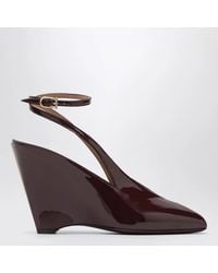Ferragamo - Peep Toe Wedge Sandals - Lyst
