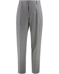 BOSS - Virgin Wool Trousers - Lyst