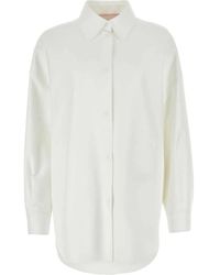 Valentino Garavani - Cotton Blend Oversize Shirt - Lyst
