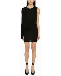 ANDREADAMO - Viscose One-Shoulder Dress With Drape - Lyst