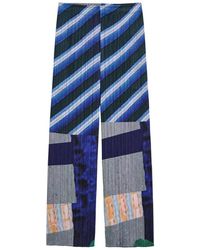 Pleats Please Issey Miyake - Pleats Please By Issey Miyake "City Collage" Trousers - Lyst