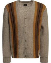 Needles - Mohair Nylon Wool Striped Cardigan - Lyst