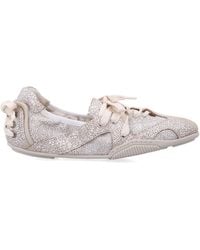 Acne Studios - Lace-Up Leather Ballet Shoes - Lyst