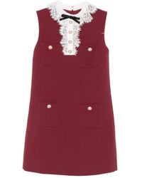 Self-Portrait - Lace Collar Mini Dress - Lyst