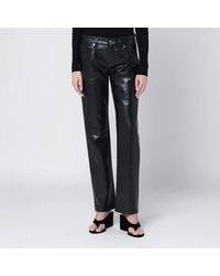 Agolde - Faux Leather Trousers - Lyst