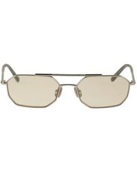 Brunello Cucinelli - Titanium Sunglasses With Polyamide Lenses - Lyst