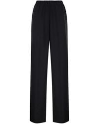 Fabiana Filippi - Wide-Leg Stretch Wool Trousers With Elasticated Waistband - Lyst