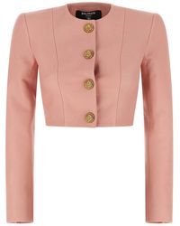 Balmain - 'Testa Di Leone' Bolero Blazer - Lyst
