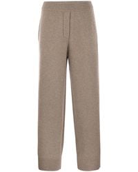 Brunello Cucinelli - English Rib Cashmere And Viscose Knit Trousers - Lyst