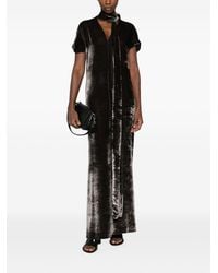 Cortana - Iris Velvet Long Dress - Lyst