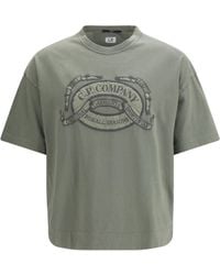 C.P. Company - C.P.Company 20/1 Jersey Short Sleeve Boxy Logo T-Shirt - Lyst
