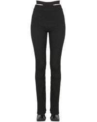 ANDREADAMO - Andreadamo Ribbed Trousers With Cut Out Belt - Lyst