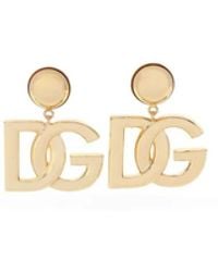 Dolce & Gabbana - Dolce & Gabbana Clips "Pop" Dg Earrings - Lyst