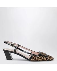 Roger Vivier - Belle Vivier Leopard Print Pony Skin Slingback - Lyst