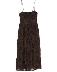 ROTATE BIRGER CHRISTENSEN - Midi Dress With 3D Flowers - Lyst